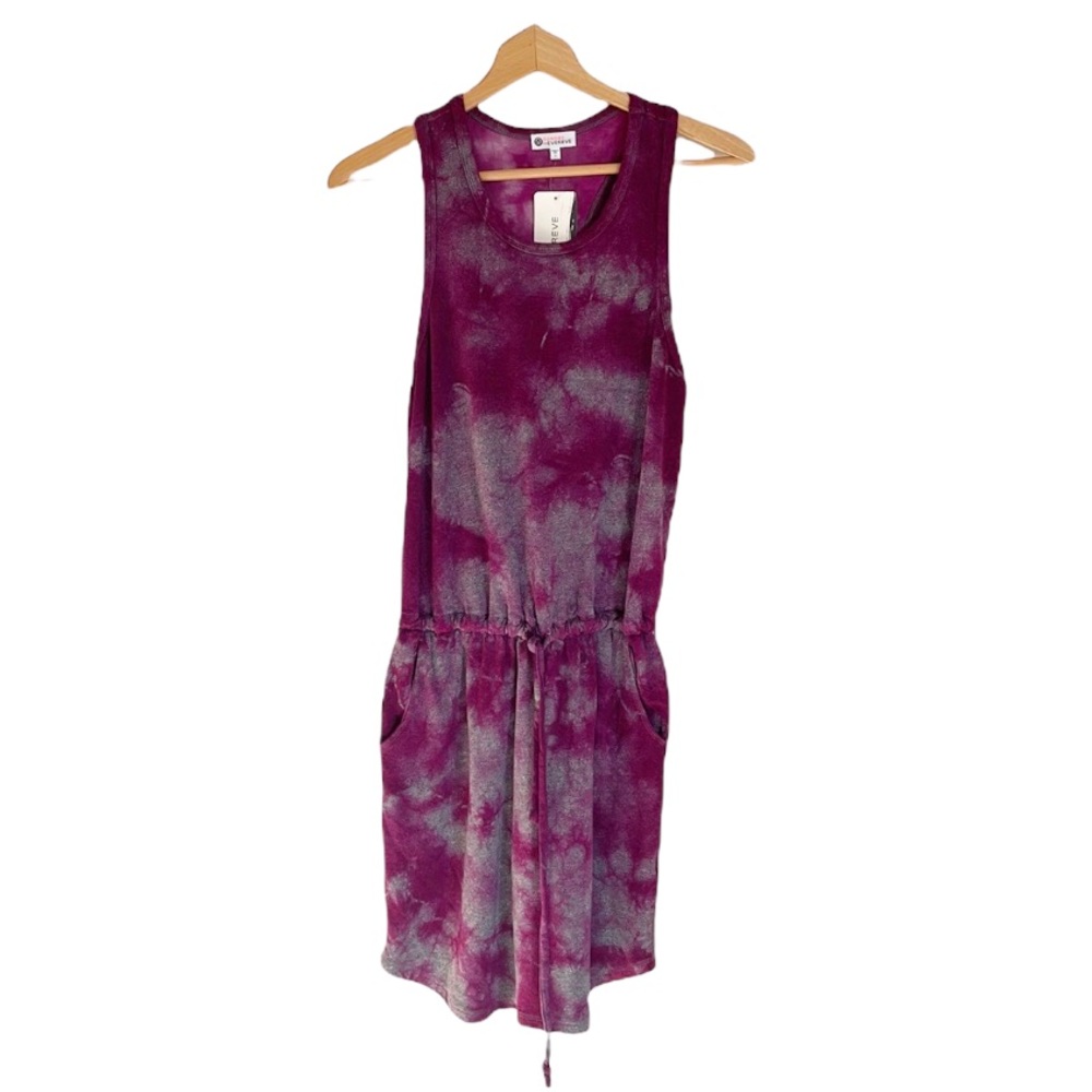 sundry for evereve the weekender berry tie dye dress